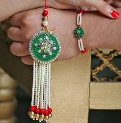 Stone Studded Lumba Rakhi