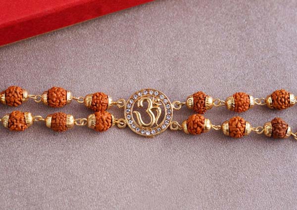Om Rudraksha Bracelet Rakhi