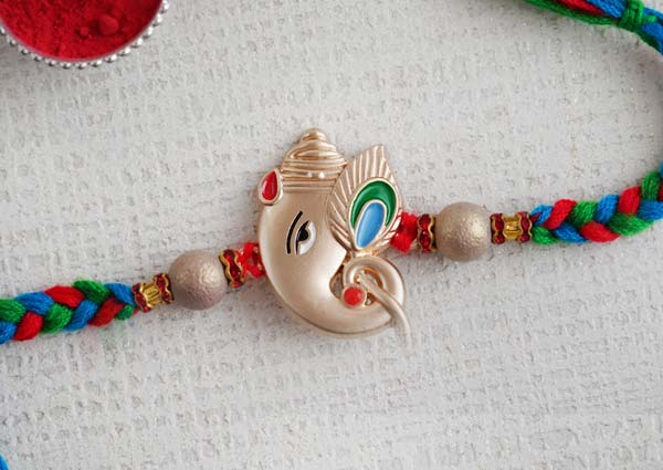 Silver Ganpati Rakhi