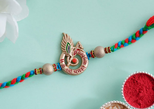 Silver Krishna Rakhi
