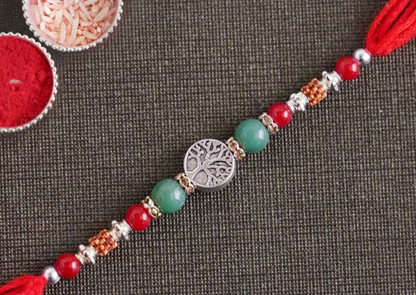 Designer Silver Rakhi