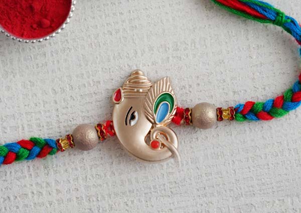 Ganesha Silver Rakhi