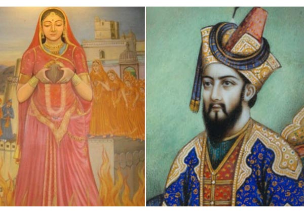 Emperor Humayun and Queen Karnavati