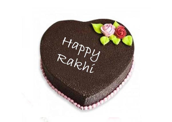 Heart Shaped Cake for Rakhi