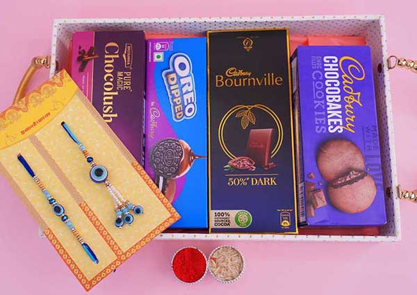 Unique Rakhi With Chocolate Gifts