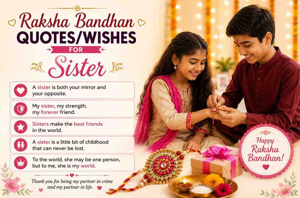 Raksha Bandhan quotes and wishes for sister with sibling celebration